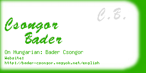 csongor bader business card